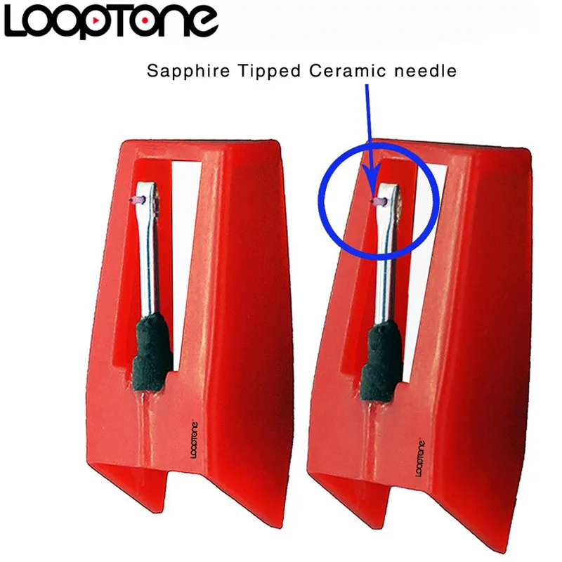 Керамическая игла с сапфировым наконечником для виниловых пластинок 2 шт.