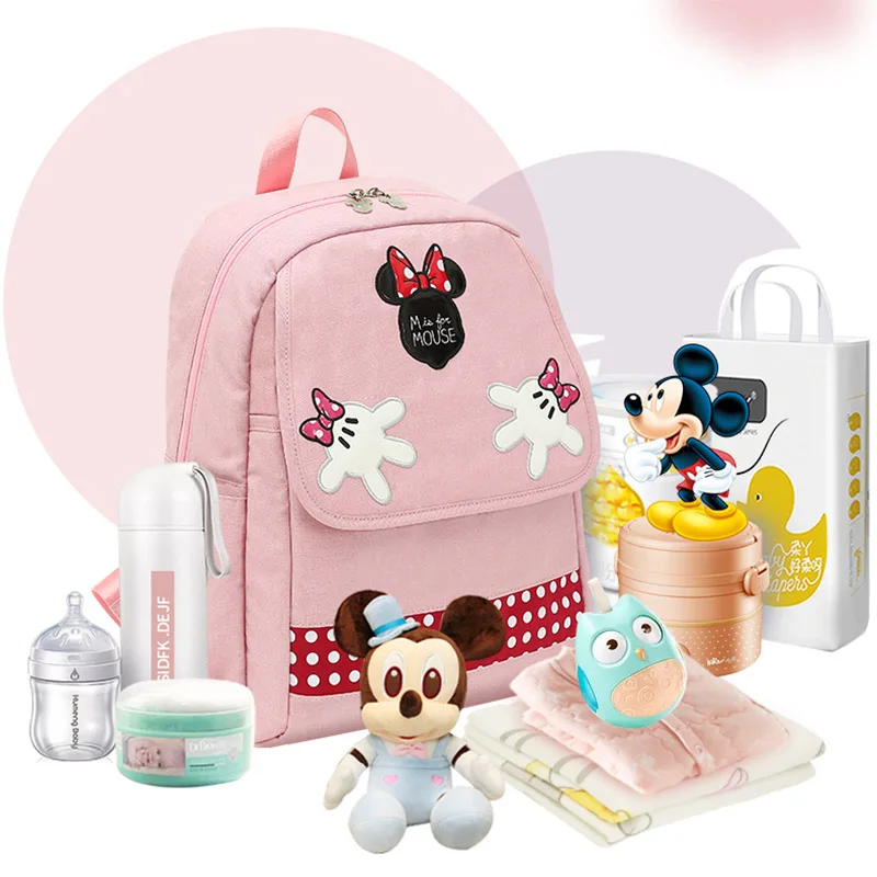 Сумка для подгузников Disney Minnie рюкзак мамы большая емкость водонепроницаемая