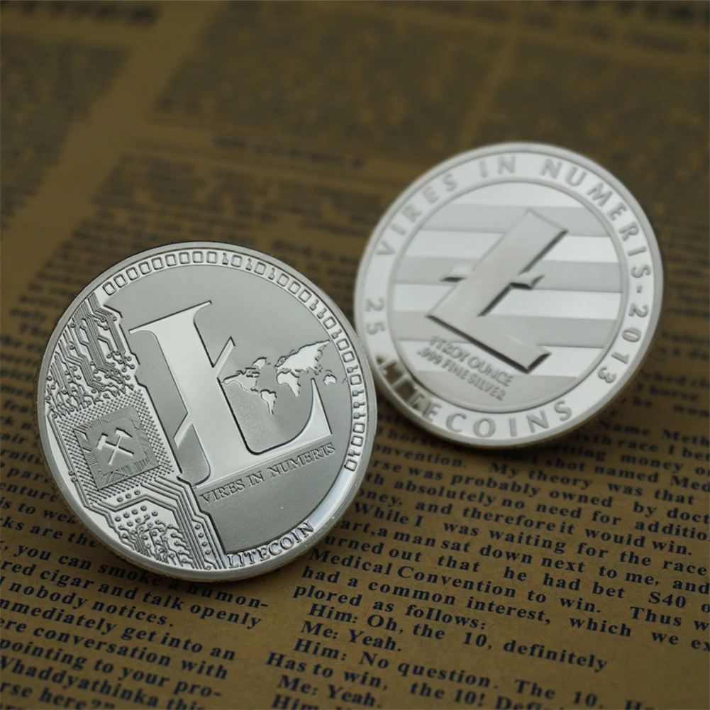 Посеребренные ltc Litecoin Реплика Книги по искусству коллекция подарок-валюты
