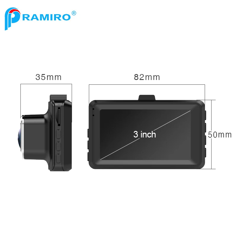 PRAMIRO Car DVR Camera Real FHD 1080P Driving Recorder 3 inch IPS Display Dashcam Parking Monitor Registrar Support Night Vision |