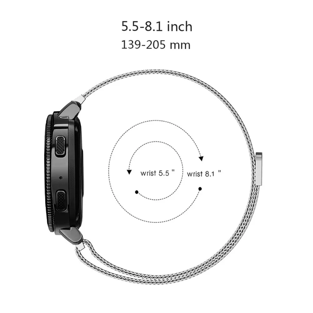 Ремешок из нержавеющей стали для Samsung Gear Sport 20 мм Huawei Watch 2 4G Huami Bip | Наручные часы