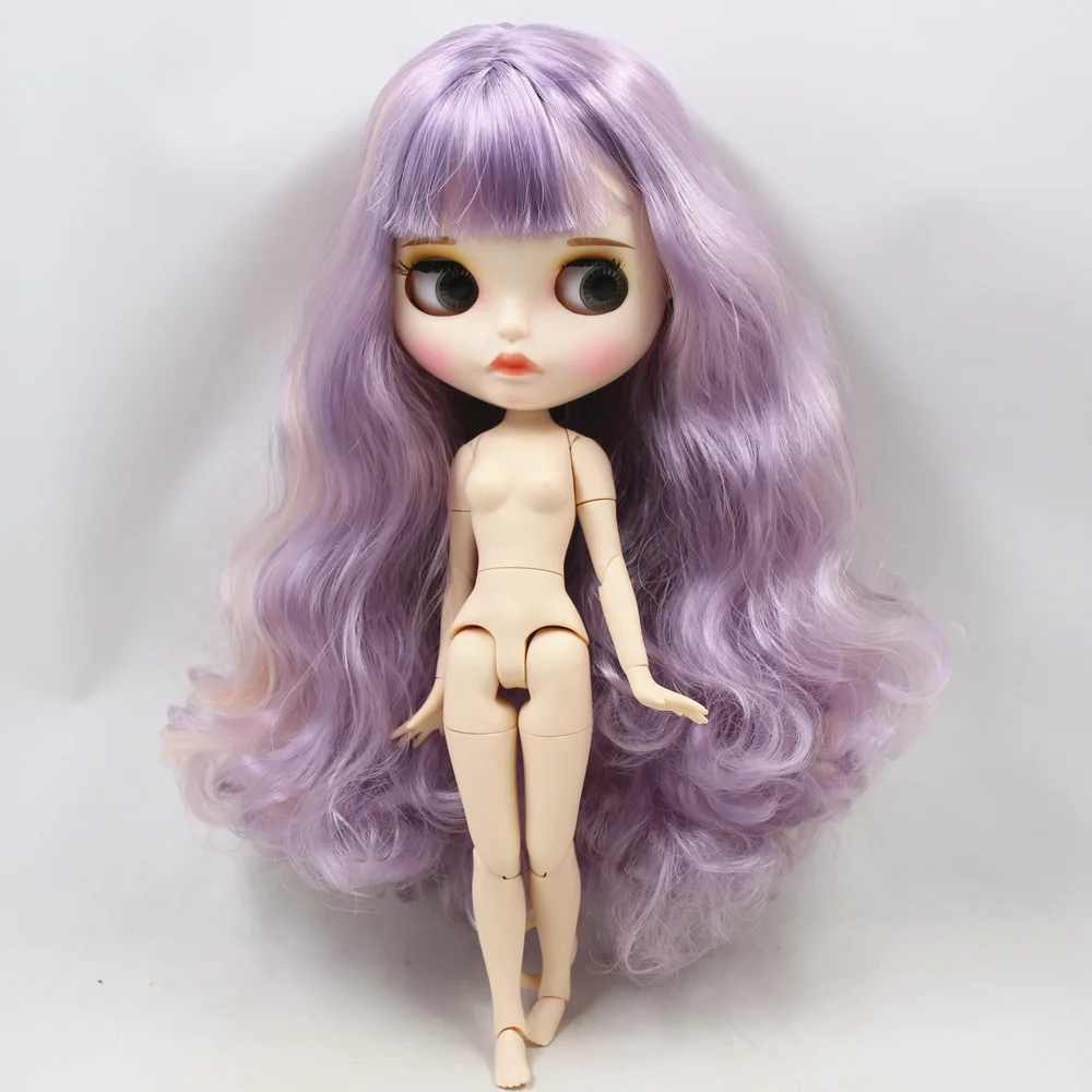 Кукла ICY DBS Blyth для No. BL1049/2352/1049 фиолетовые Смешанные розовые волосы резные губы