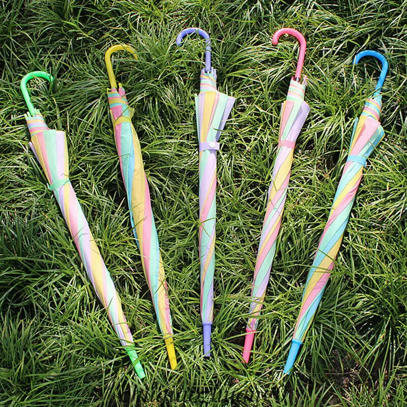 2019 Новые мужские и женские зонтик Красочная радуга + прозрачная защита от дождя