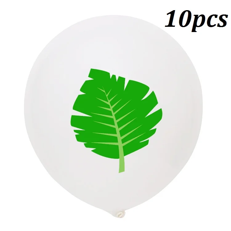 Turtle leaf 10 шт./лот Фламинго печатный лист латексный шар ананас Печатный Надувное свадебное украшение мяч Гавайские вечерние принадлежности - Цвет: Turtle leaf