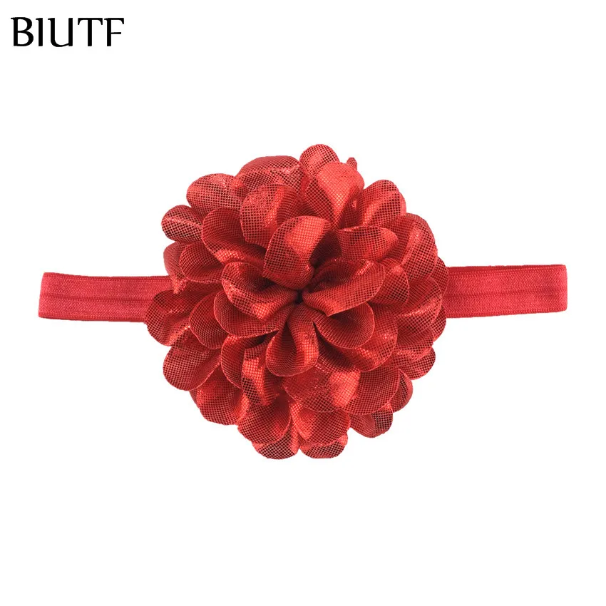 3 шт./лот Искусственный металлический печатный цветок с эластичной лентой