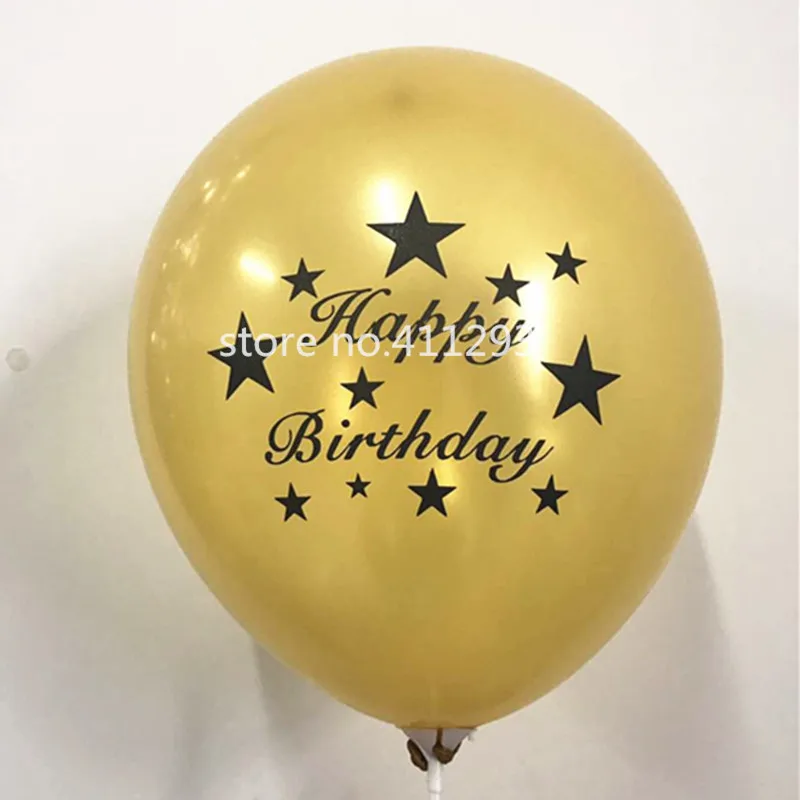 Воздушные шары 12 шт./лот с надписью на день рождения украшения для вечеринки