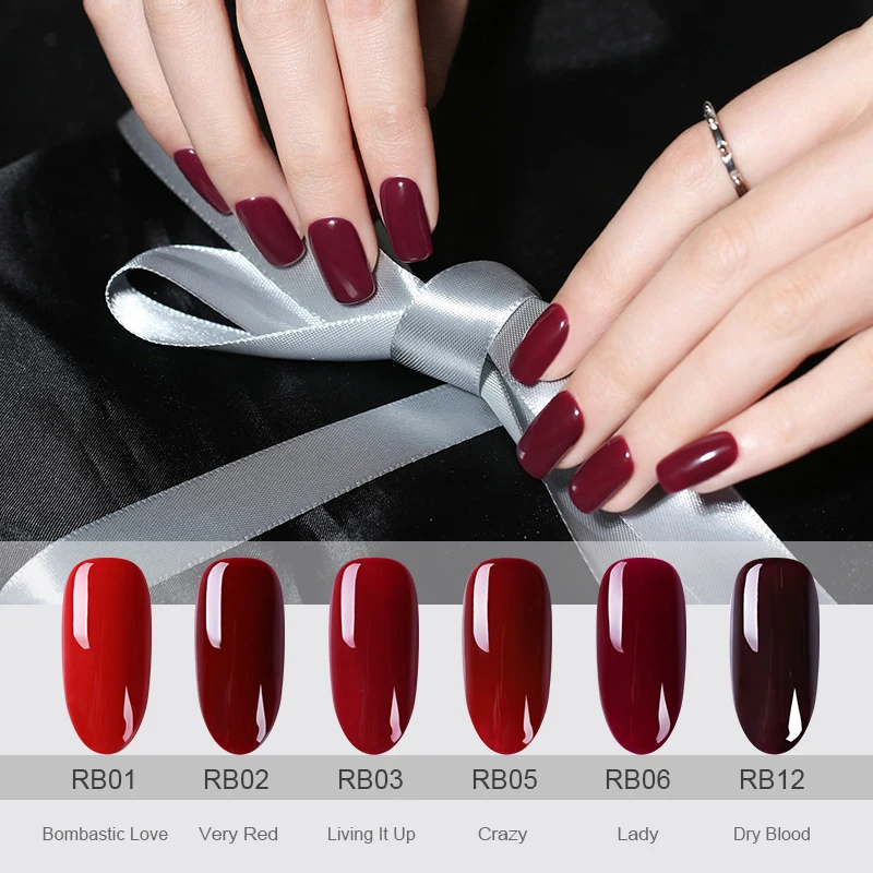 Серия BORN PRETTY Red Blaze 6 мл Гель-лак для ногтей чистый цвет для ногтей красный замачиваемый УФ-лак