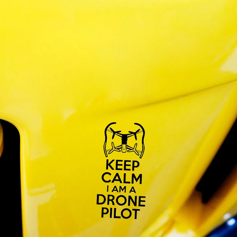 YJZT 16 см * 8 2 Виниловая наклейка для дрона автомобильная KEEP CALM I AM A Drone PILOT