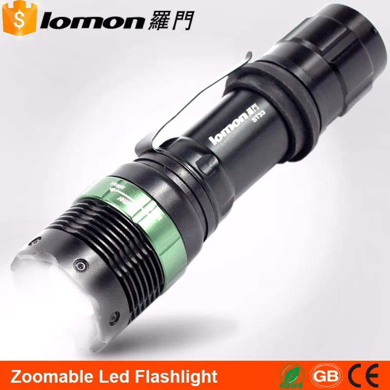 

Zoomable LED Flashlight Pocket Clip Light Work Light Waterproof Camping Portable Torchlight Bicycle Cycling Zoom Torch Fishing