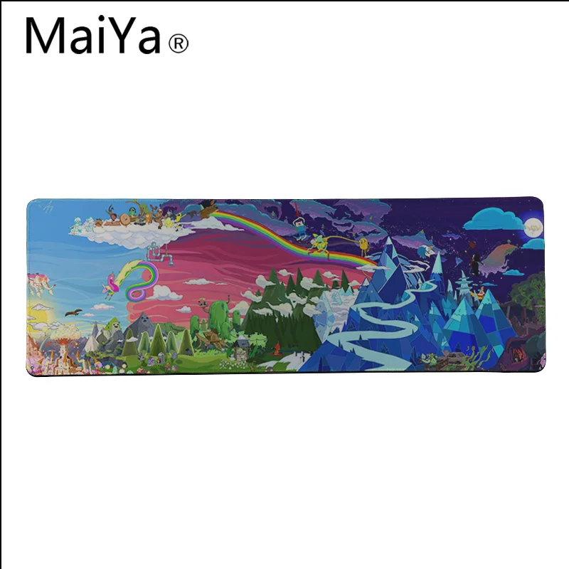 Lock Edge 40X90cm Maiya Высокое качество Время приключений красивый коврик для мышки в стиле аниме большой коврик для мыши клавиатуры коврик - Цвет: Lock Edge 40X90cm