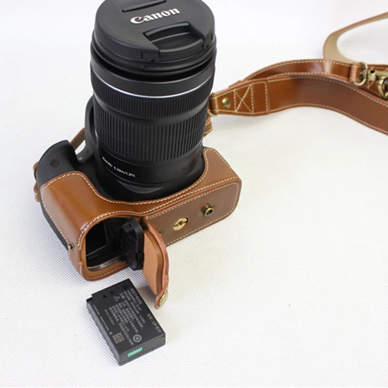 Чехол-сумка из искусственной кожи для камеры с ремешком Canon EOS 800D 77D 18-135 мм 18-55 18-200