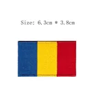 Бесплатная доставка, флаг Республики Чад, вышивка Нджамены, 100%, вышивка, эмблемы, Пришивание утюгом, для левого нагрудного рукава