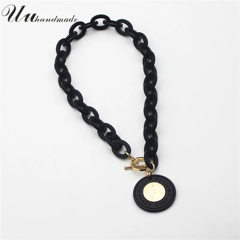 Женские Ювелирные изделия из аниме Collier круглая подвеска с инкрустацией акрила в