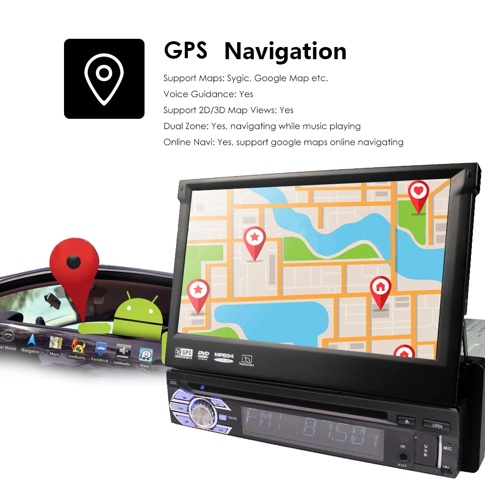 2 + 32G 7 &quotавтомобильный MP5 плеер Android 9 1 DVD CD видеоплееры авто мультимедиа 1Din RDS AM FM 3G