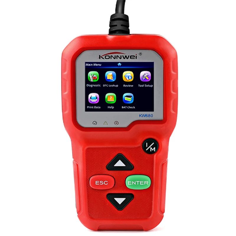 OBD2 сканер OBD Автомобильный диагностический инструмент KONNWEI KW680 считывает четкие