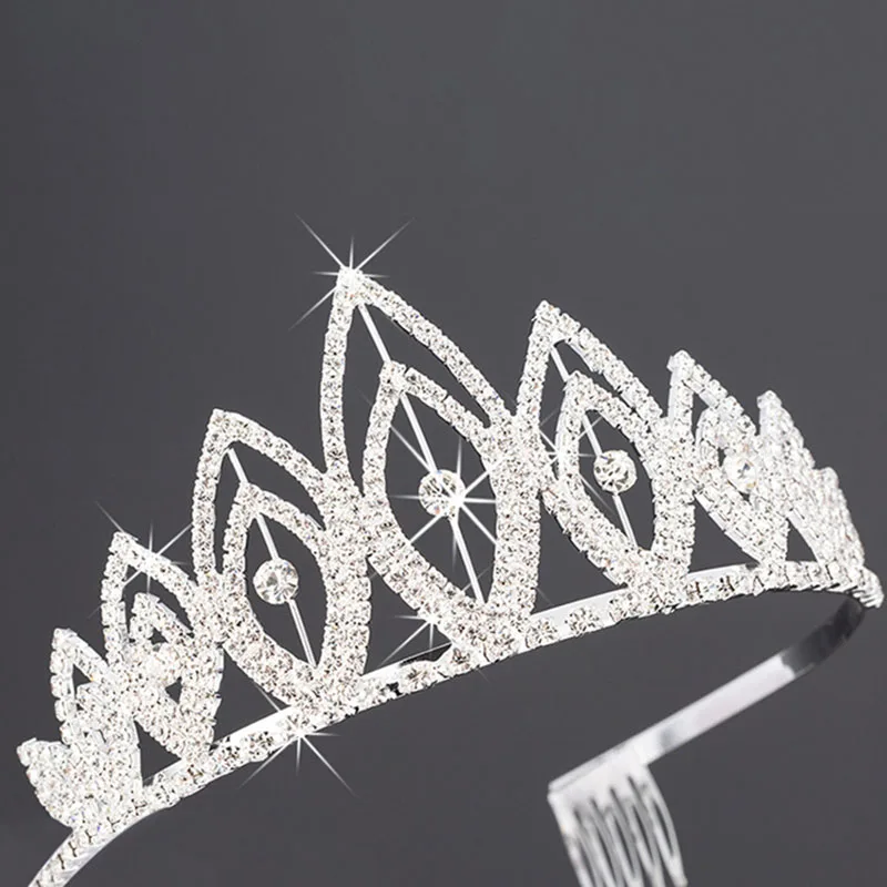 Роскошный свадебный Кристальные тиары и короны принцессы queen Pageant тиара для выпускного вечера Свадебный ободок аксессуары для волос