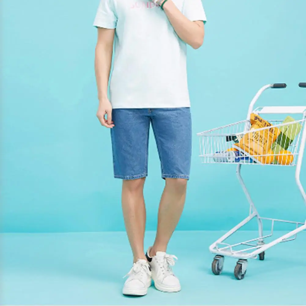 Yfashion мужские джинсовые шорты летние дышащие Хлопковые Штаны спортивные штаны