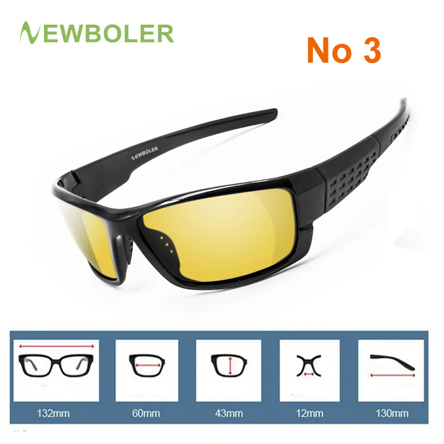 Солнцезащитные очки NEWBOLER Мужские поляризационные ночная версия для спорта на