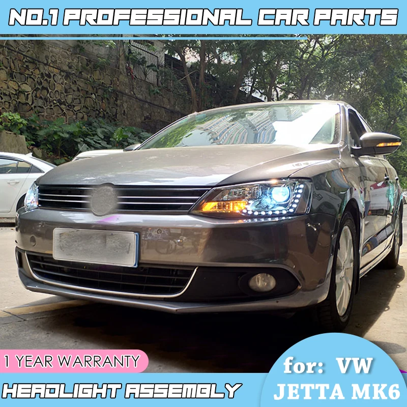 Для VW Jetta MK6 2012- фары, светодиодные фары DRL дневного света Биксеноновая объектив стайлинга автомобилей корпус передней фары