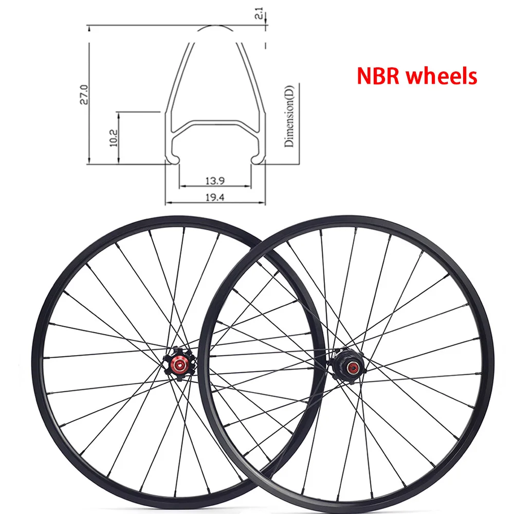 NBR 406 SILVEROCK легированные колеса для велосипеда 2" 1 1/8" 451 406 19 мм 27 мм 20/24 часа в сутки 100 мм 135 мм для Minivelo складные лежачий велосипед - Цвет: NBR 406