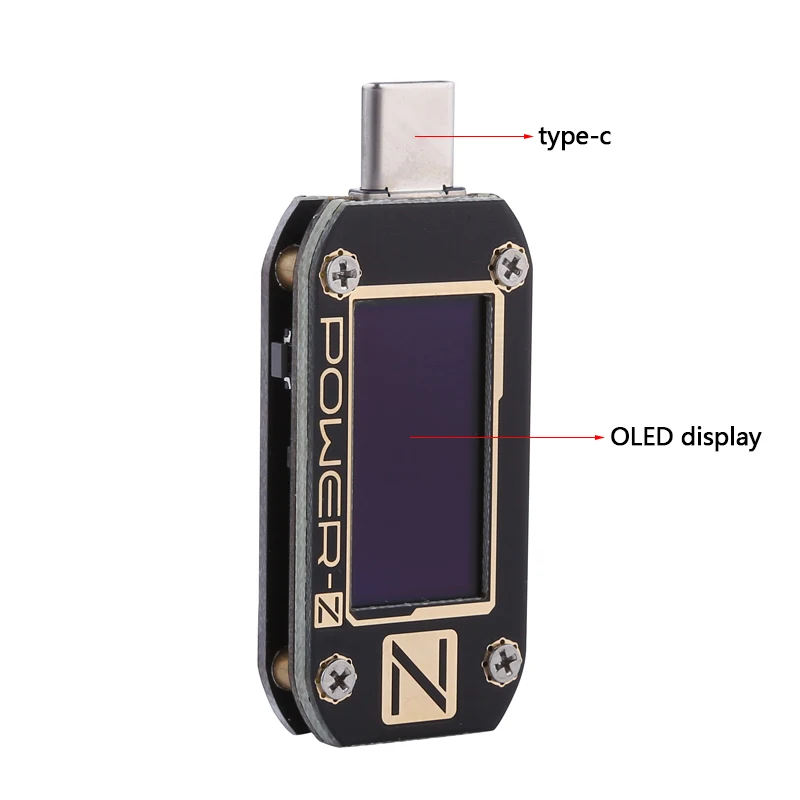Мощность-Z USB PD тестер быстрого Зарядное устройство Напряжение ток пульсации двойной Тип-C QC2.0/3,0 KM001 KM001C метр Индикатор портативного зарядного устройства