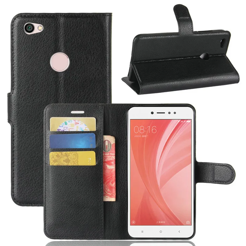 Кожаный чехол бумажник с откидной крышкой для Xiaomi Redmi Note 5A Prime 2 Гб 16 3 ГБ 32 4 64