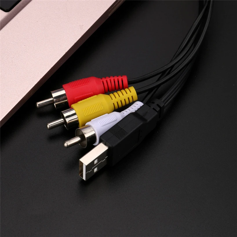 1 5 м/5 футов ТВ Видео линия USB штекер к 3 RCA AV аудио видео кабель адаптер для HD TV DVD