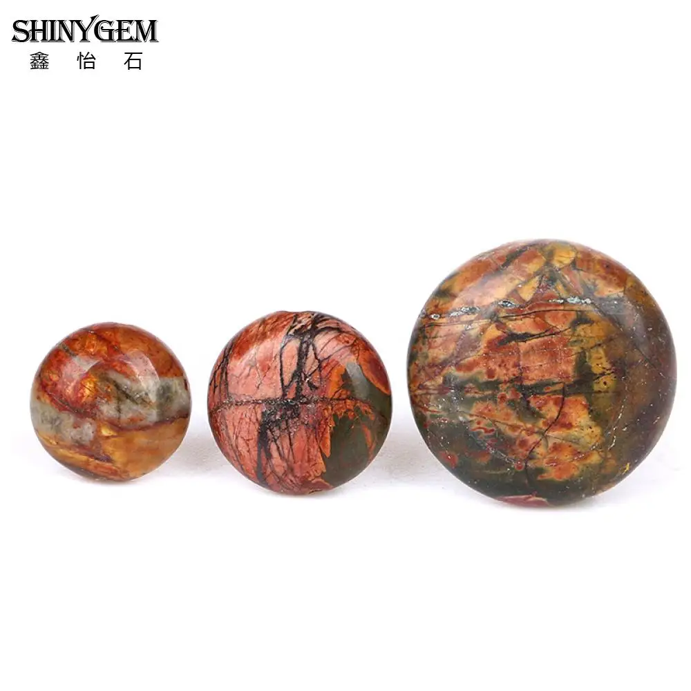 ShinyGem 12 мм/14 мм/20 мм плоский круглый камень Пикассо бусина коричневый красный Пикассо Jaspers натуральный камень бусины для изготовления ювелирных изделий 20 шт./лот