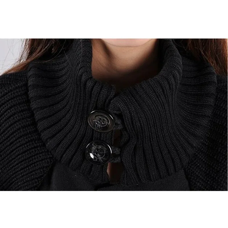 Куртка OKXGNZ Женская осенняя трикотажная шерстяная с отстрочкой плюс размер