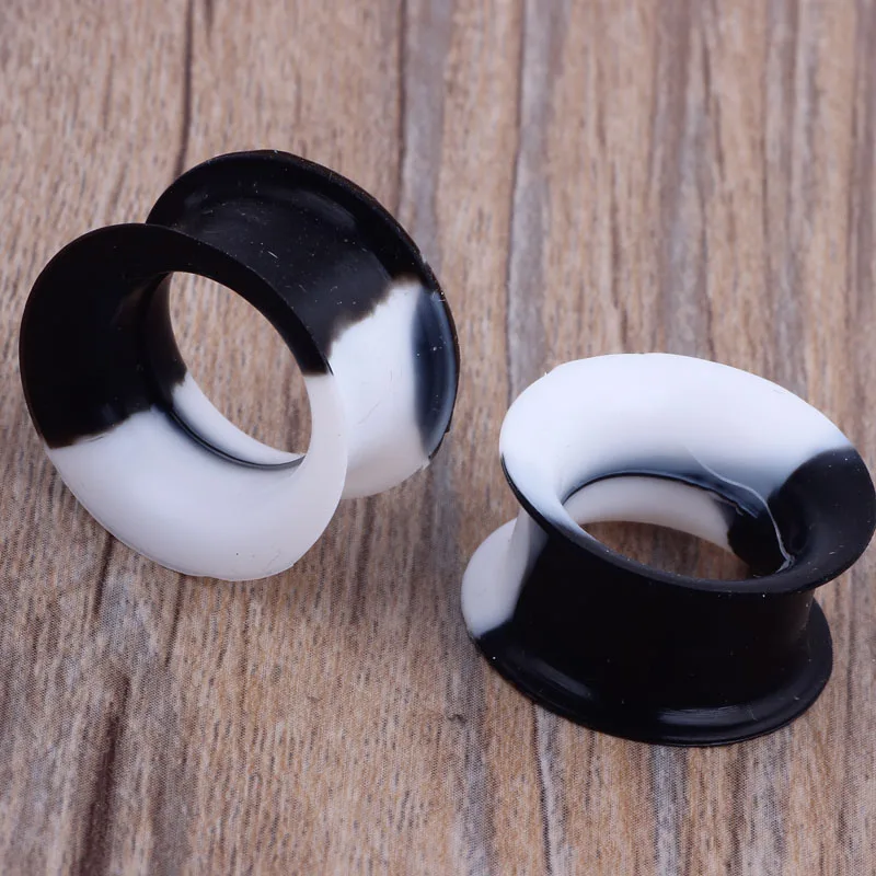 Мягкие силиконовые ушные отверстия черные белые разноцветные туннели для тела