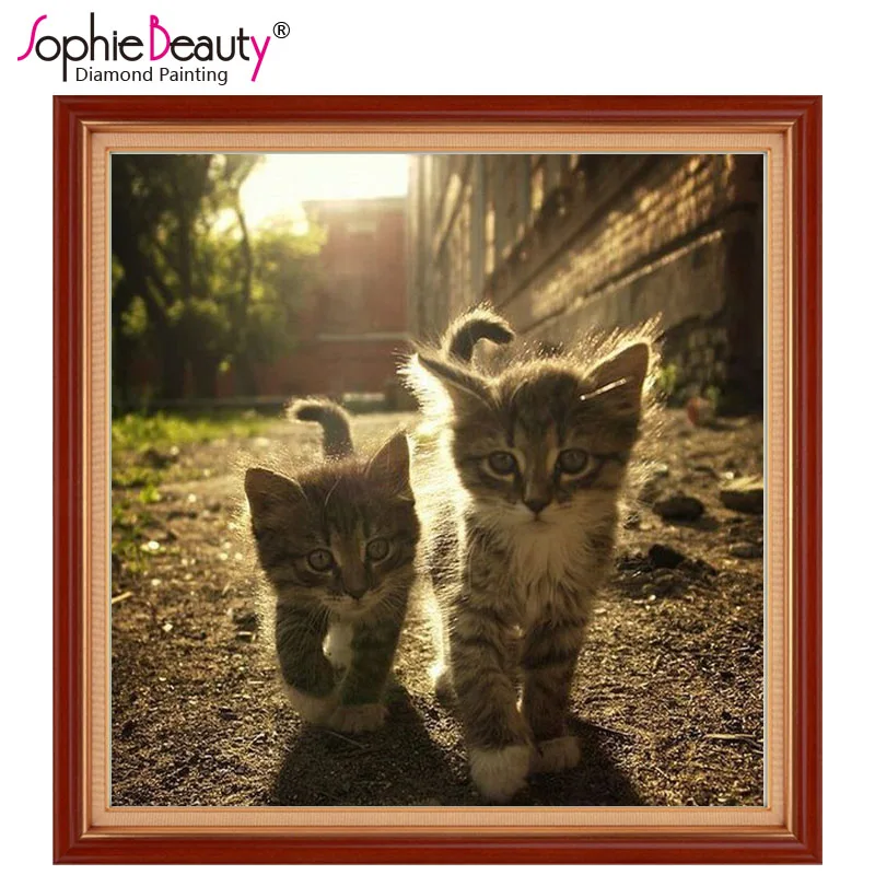 NEW DIY 3D Diamond Painting Handicraft Set Embroidery Mosaic Cross Stitch Resin Craft Home Decor Carefree Little Cat | Дом и сад