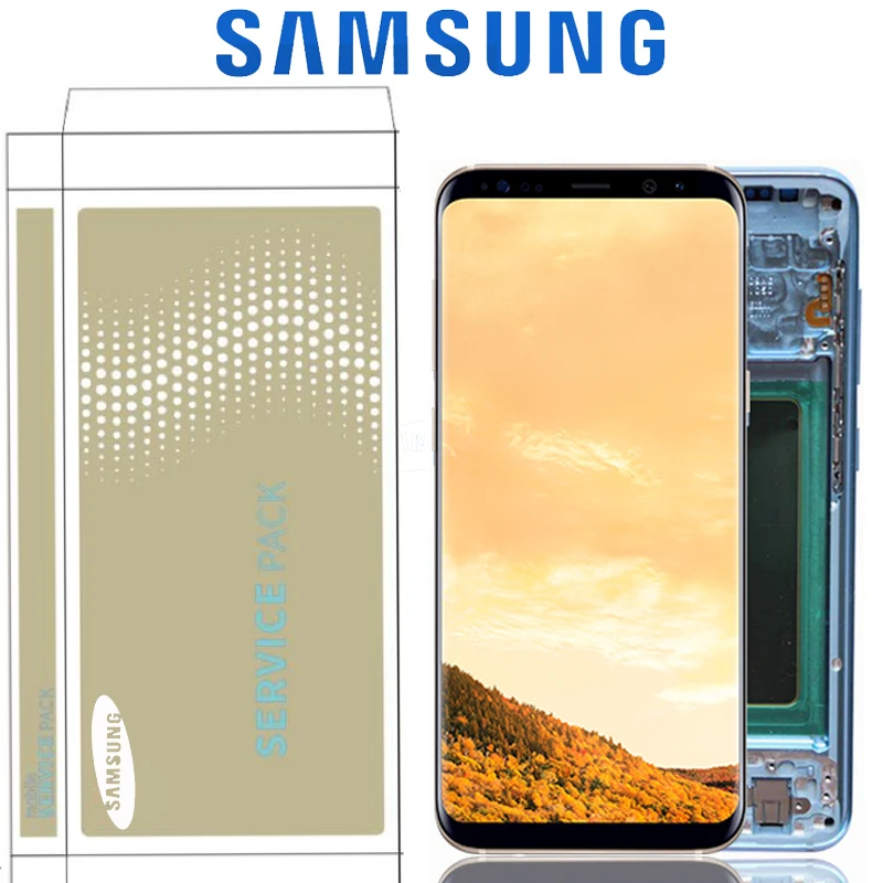 Оригинальный дисплей для S8 Plus G955F G955 сменный сенсорный ЖК экран с дигитайзером в