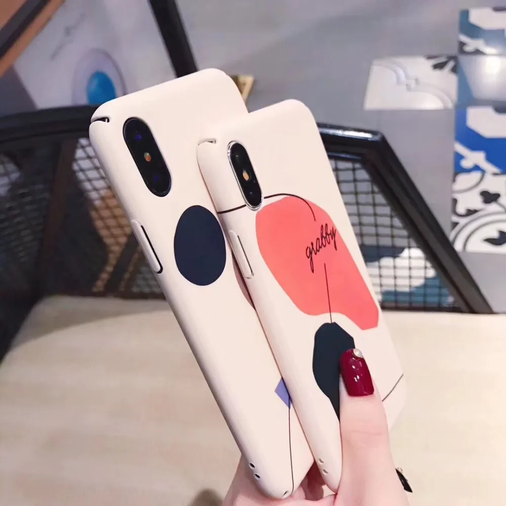 For iPhone X R Xs Max 8 7 6 6s Plus Case Cute Abstract Back Cover Fashion Shell Protective Skin |