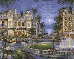 MaHuaf-W030 Casino de Monte Carlo painting coloring by numbers on canvas wall pictures for living room home decor | Дом и сад