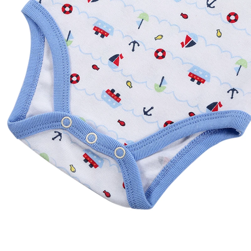 100% хлопок для маленьких мальчиков комбинезон с коротким рукавом Одежда