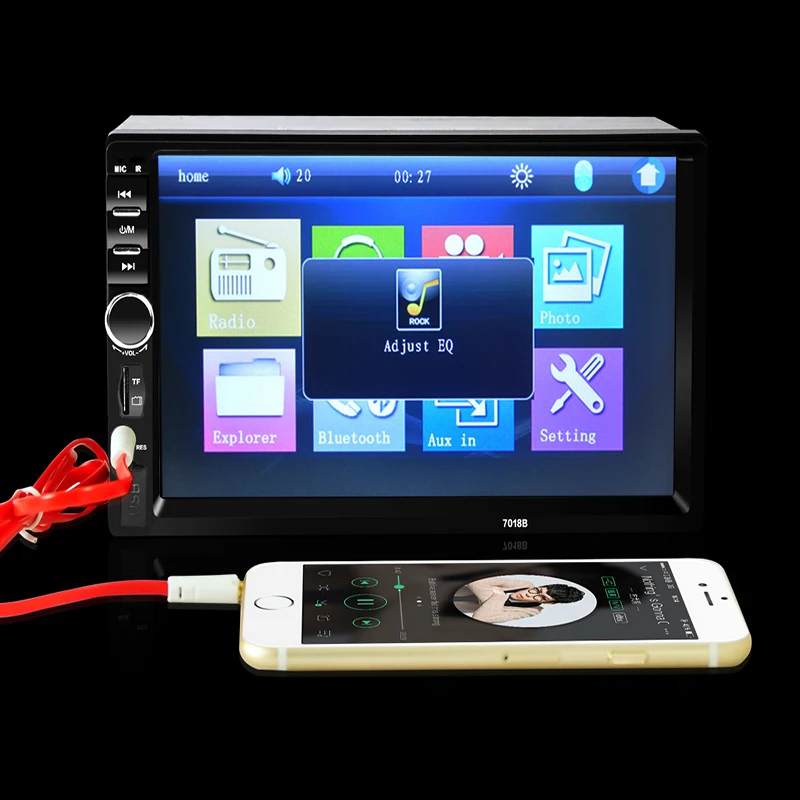 Авто Bluetooth Hands free автомобильный аудио HD 7 дюймов АВТОМОБИЛЬ MP4 MP5 обратный вход