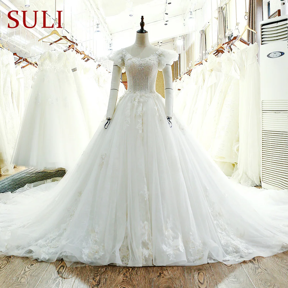 SL 107 очаровательное Тюлевое роскошное бальное платье свадебное 2017|ball gown wedding