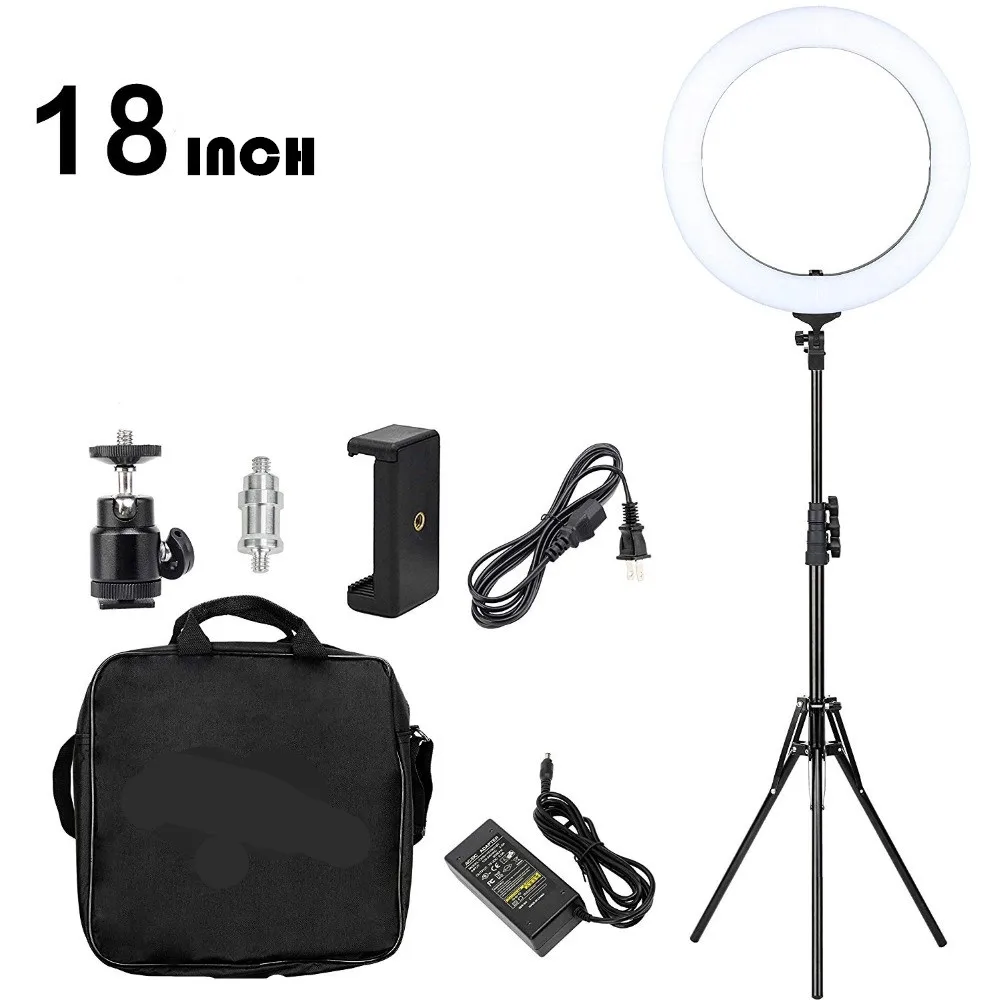 

GSKAIWEN 18 inch Ring Light LED Dimmable Camera Photo Light For Studio/Phone Photography Ring Light Lamp&Tripod Stand