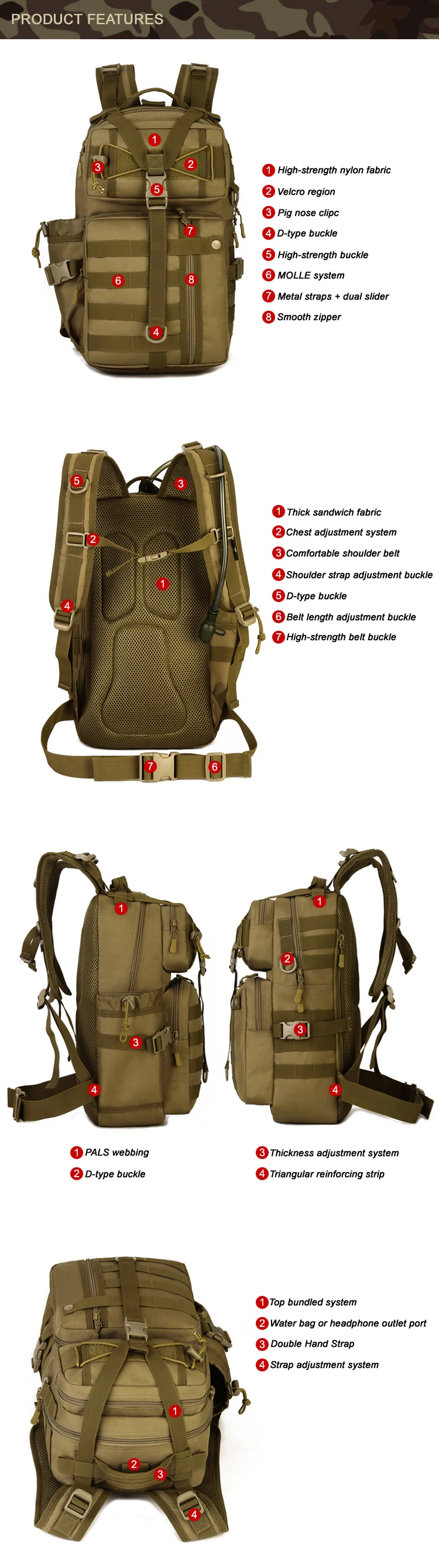 Протектор Плюс Открытый Molle 30L спортивные сумки тактическая Сумка военный рюкзак Рыбалка Охота Кемпинг Туризм тактический рюкзак