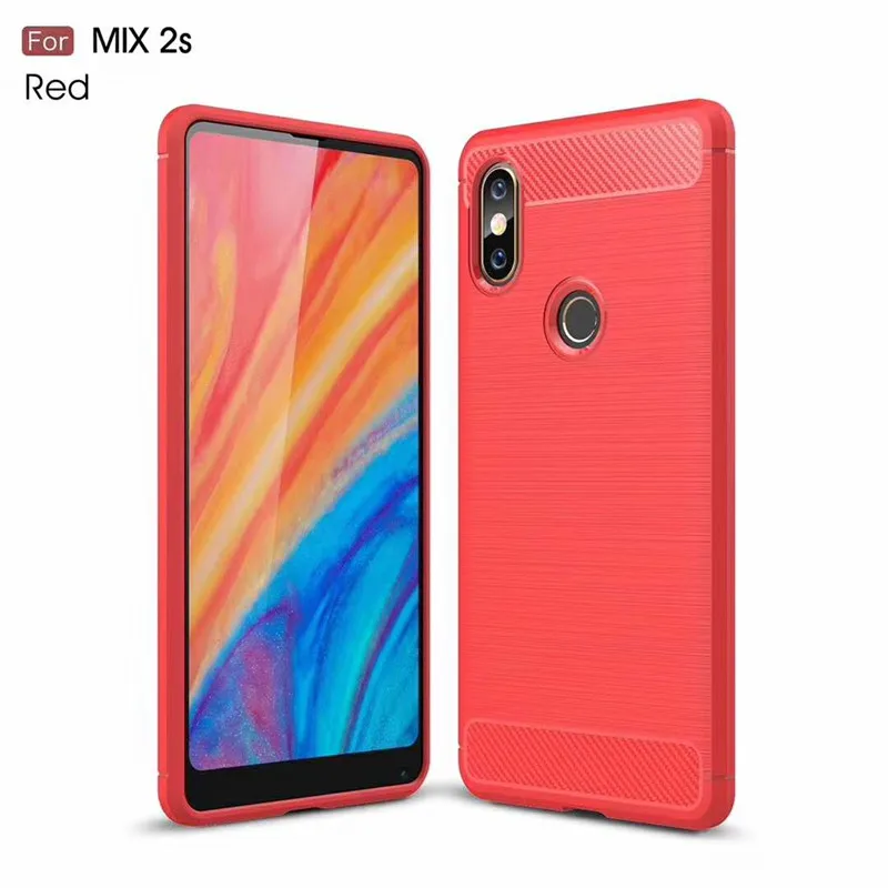 Новинка темно-синий чехол для телефона Xiaomi MIX 2 s углеродное волокно матовый узор