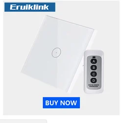 Eruiklink EU/настенный переключатель стандарта Великобритании 1 комплект 1 способ беспроводной пульт дистанционного управления светильник переключатель, умный дом RF433 пульт дистанционного управления настенный сенсорный переключатель