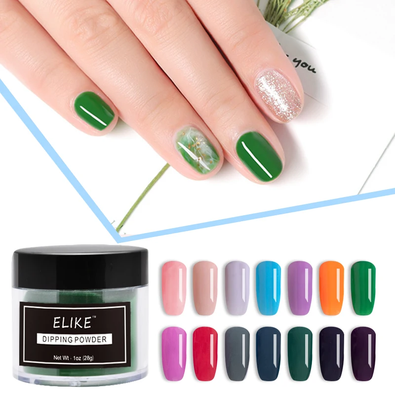 ELIKE nail dipping powder pigment sparkling glitter 2019 Fast Drying nails for DIY decorations | Красота и здоровье