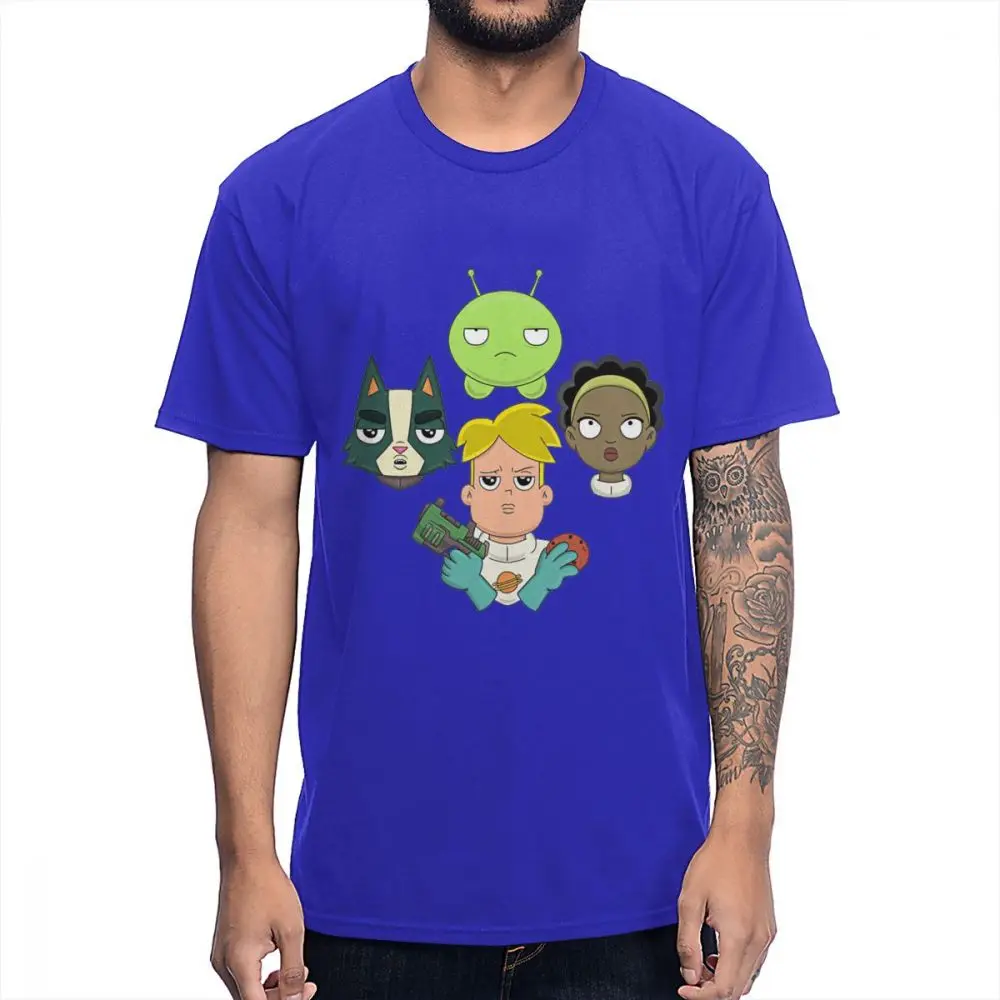 Final Space Mooncake новинка футболка мужская качественная футболка с короткими рукавами из хлопка - Цвет: Синий