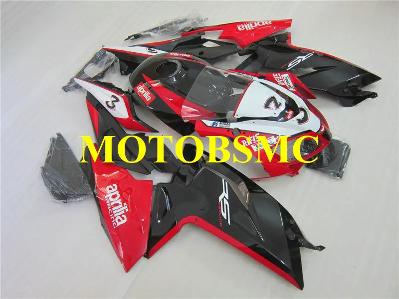 Мотоциклетный вставной обтекатель комплект для Aprilia RS125 06 07 08 09 10 11 RS 125 2006 2007 2011 красный черно белые обтекатели комплект+ подарки AA04