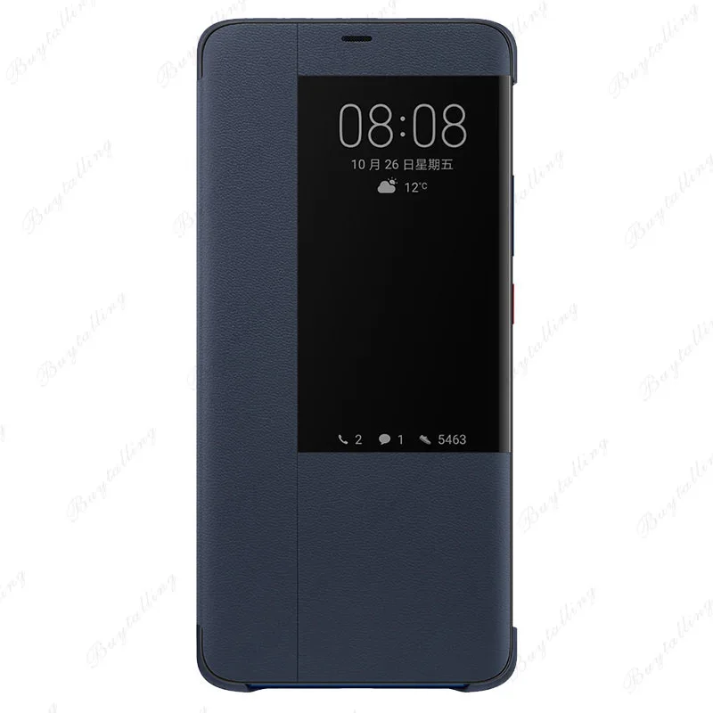 blue Чехол HUAWEI MATE 20, официальный умный защитный чехол для экрана HUAWEI MATE 20 Pro, кожаный чехол с откидной крышкой - Цвет: blue