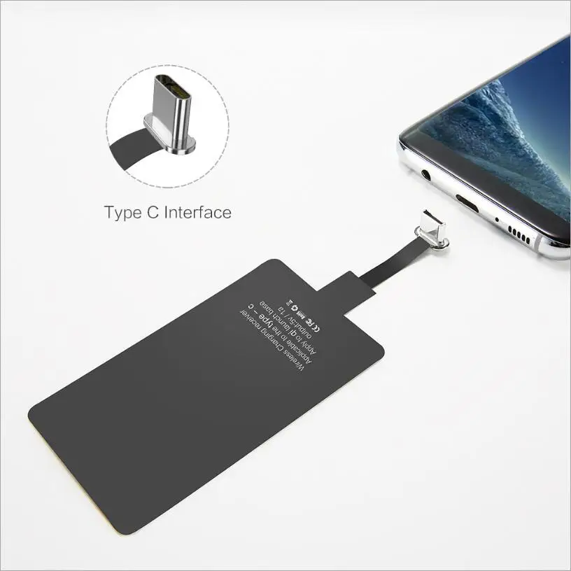 Беспроводной приемник зарядного устройства для Samsung Xiaomi Huawei Micro USB Тип C iPhone 7 6 6s Qi