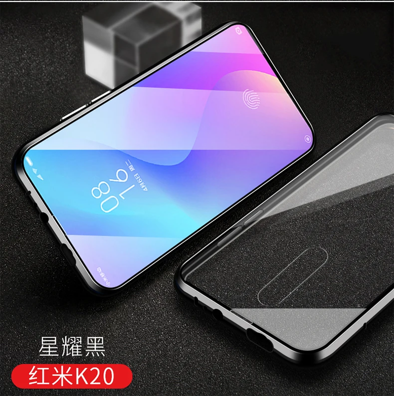 Чехол redmi k20 pro с магнитной автоматической адсорбцией для Xiaomi Mi 9t redmi K20, задняя крышка из закаленного стекла, полностью завернутый чехол