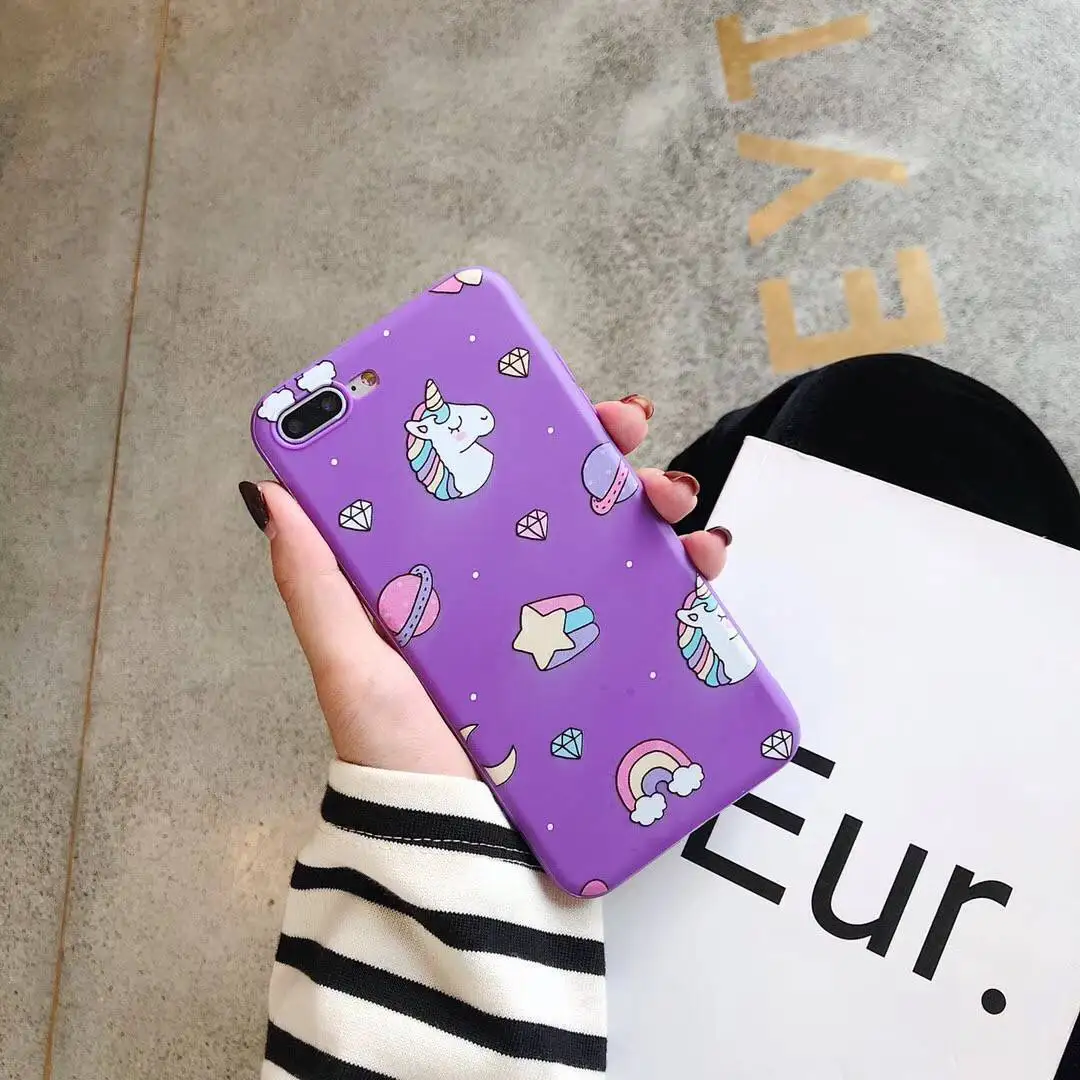 Роскошный прозрачный 3D чехол для телефона Kawaii Unicorn Для Iphone XS X MAX XR 6 S 7 8 Plus plus милый