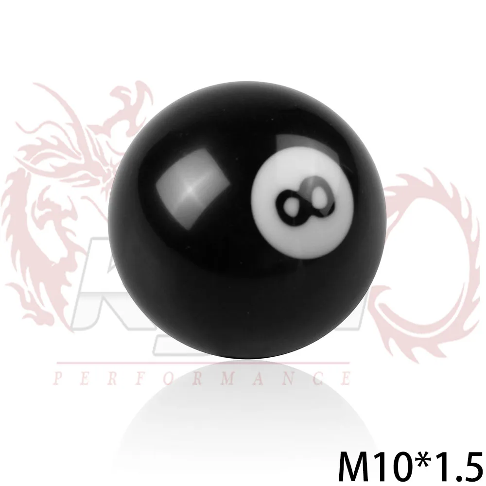 Черная 8 шариковая 52 мм акриловая гонка M10 * 1 5/M10*1 25/M12*1 25/M8*1 25 ручка переключения
