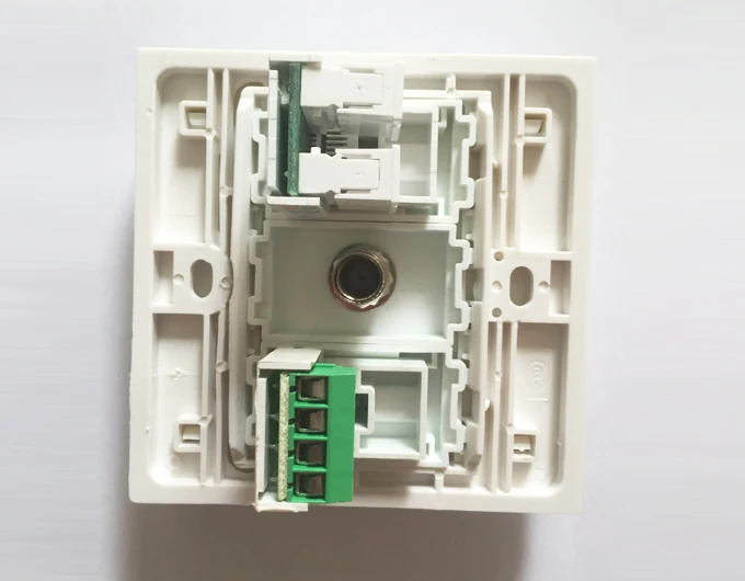 Бесплатная доставка качественная Белая настенная панель 86x86 мм RJ45 + цифровой